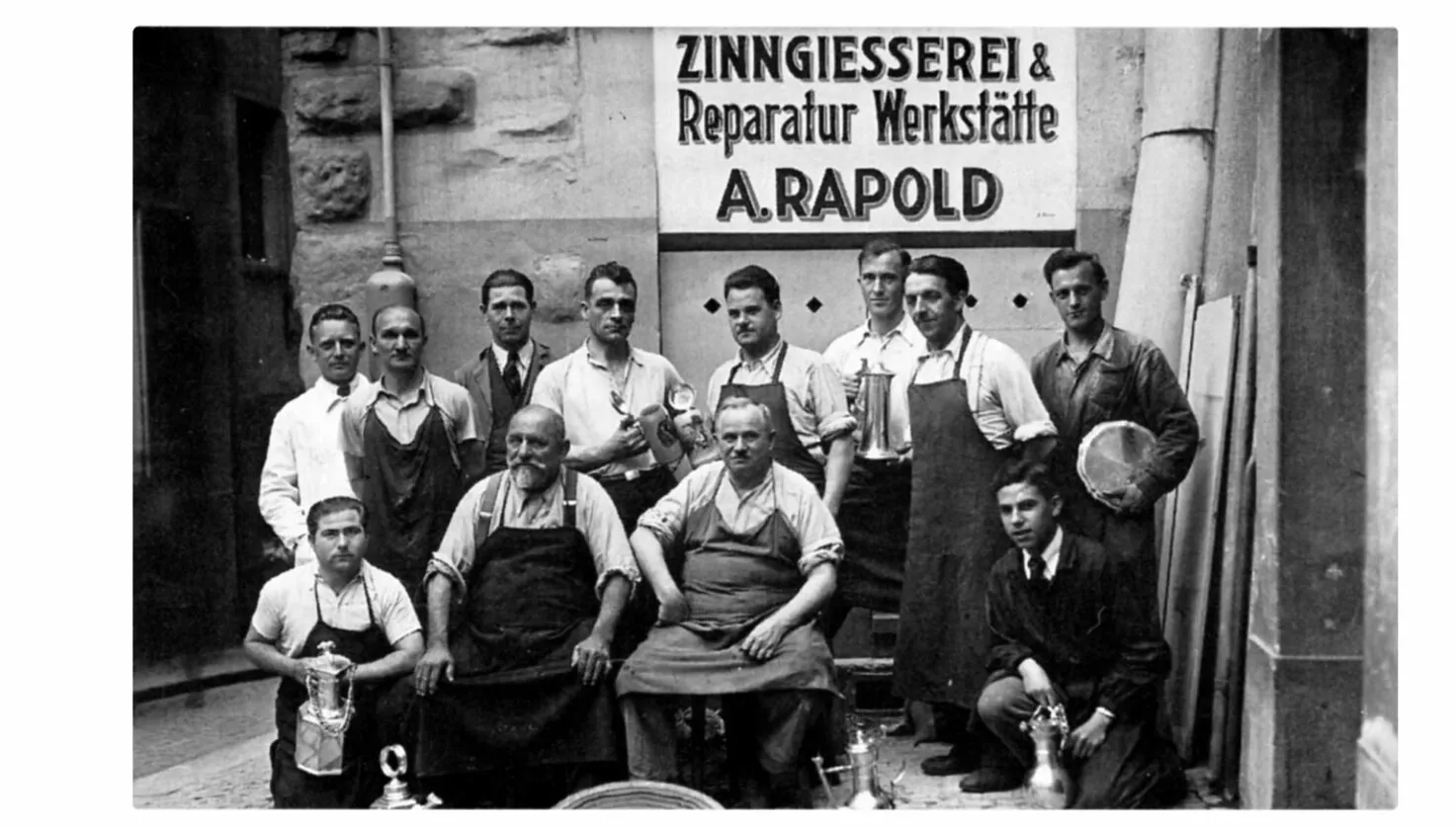Die Zinngiesserei A. Rapold, historische Aufnahme